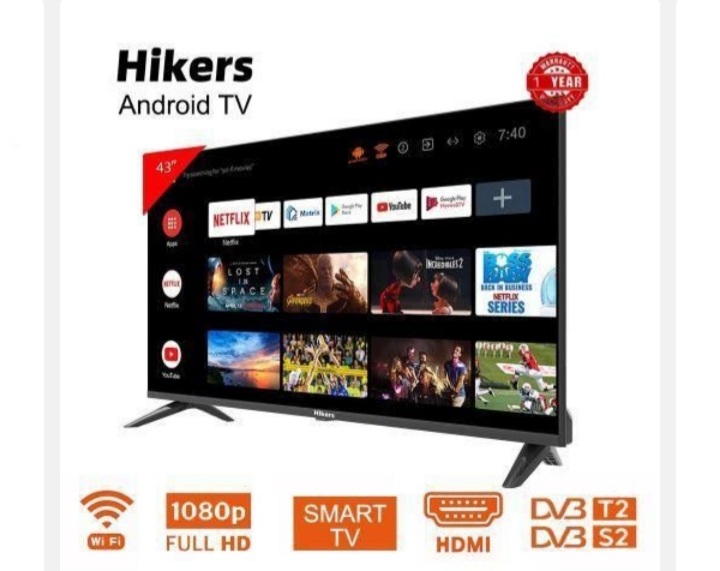 Hikers GH-43G2-fds43&quot; -frameless Android smart FHD LED TV-HDMI