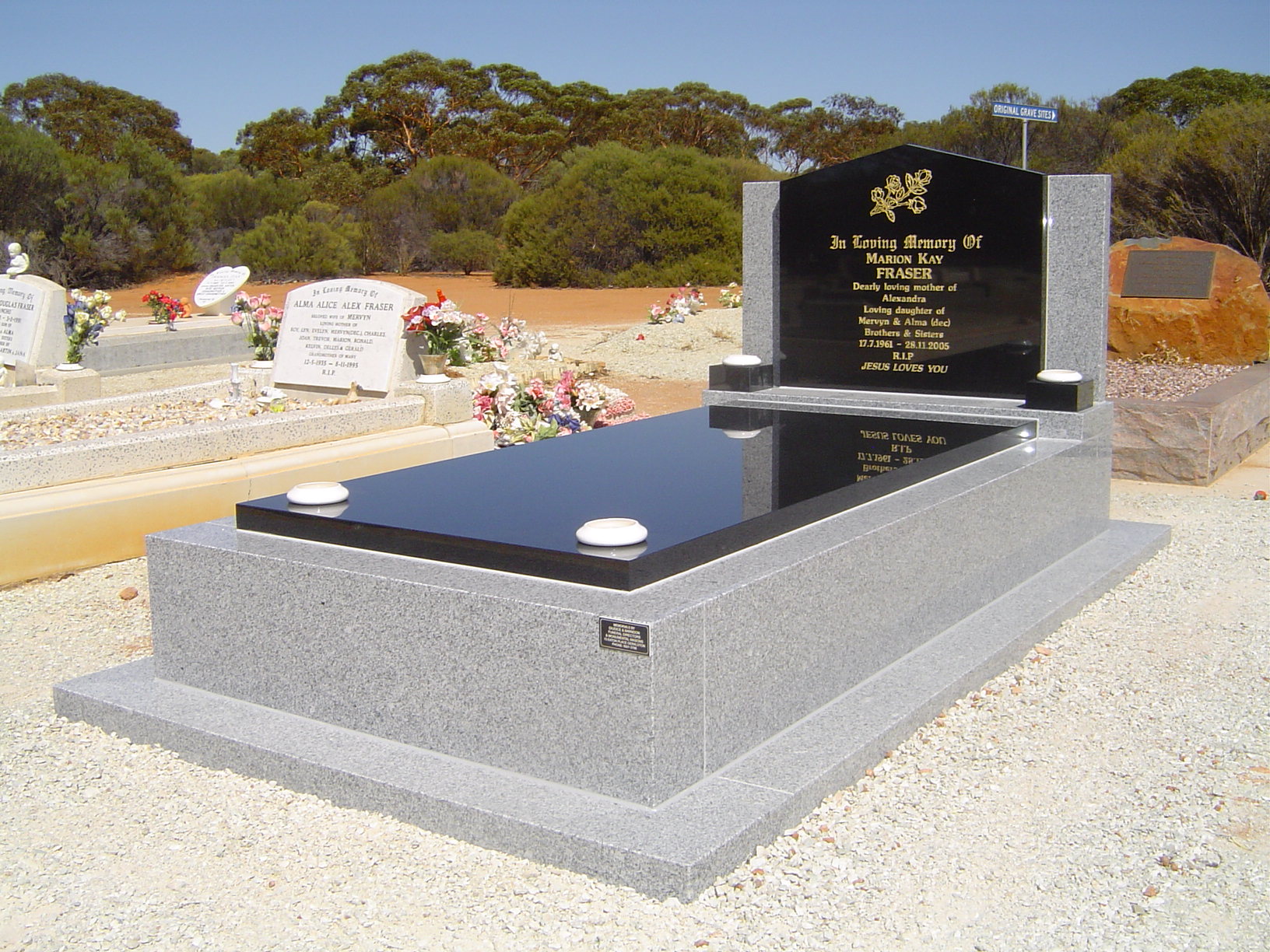 Grave and tombstones