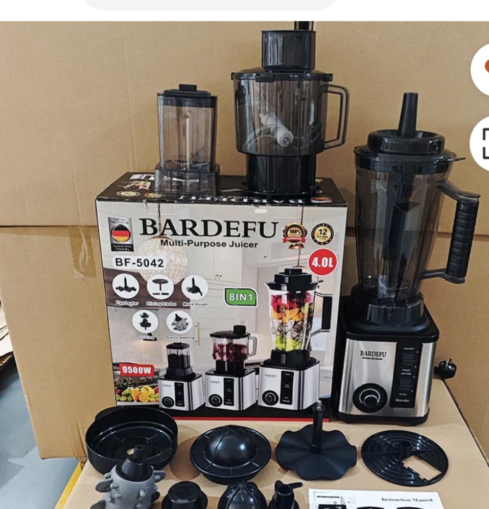 BARDEFU 8-in-1 9500W Multi-Purpose Juicer Blender 4.0L