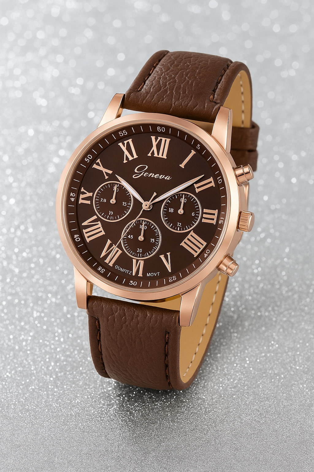 Stylish Leather Strap Quartz Watches – Men &amp; Women’s Collection
