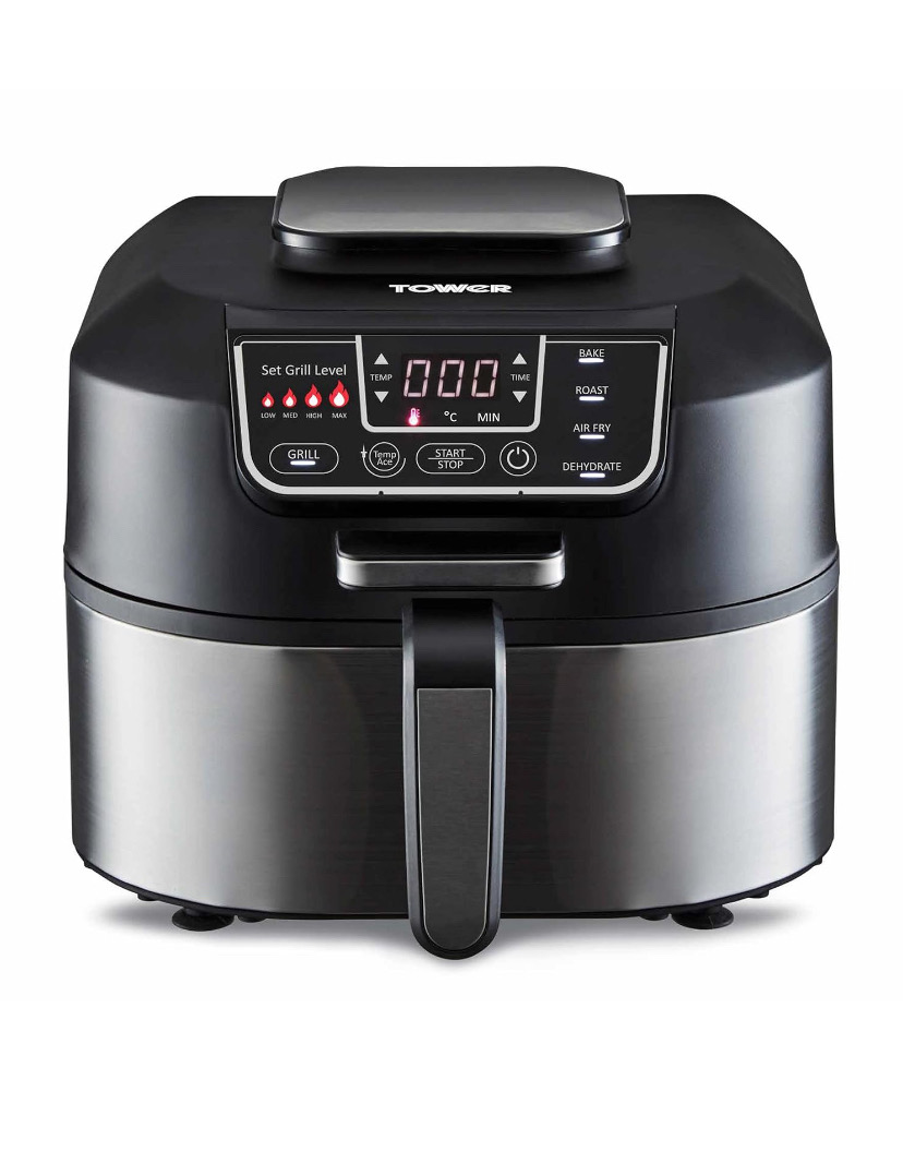 Tower Vortx 5 In 1 Air Fryer And Grill With Crisper, 5.6l, Black