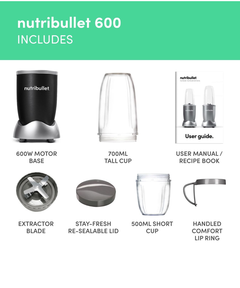 Nutribullet Blender 600 Series - Powerful 20,000 RPM
