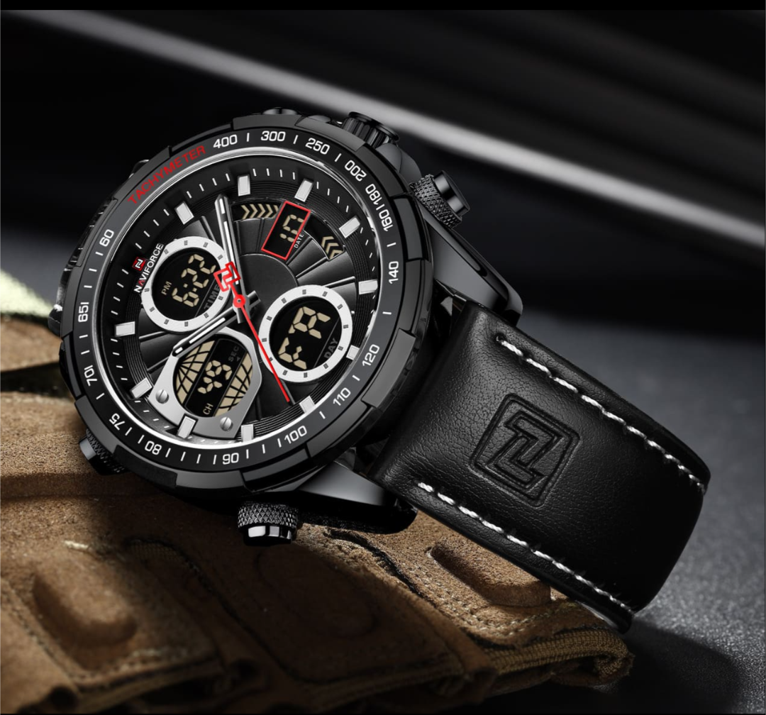 Naviforce Fashion Military Watch for Men Luxury Original Sports Chronograph Watch Waterproof Quartz Clock Digital Wrist Watch, Black. Brand: Naviforce | Similar products from Naviforce