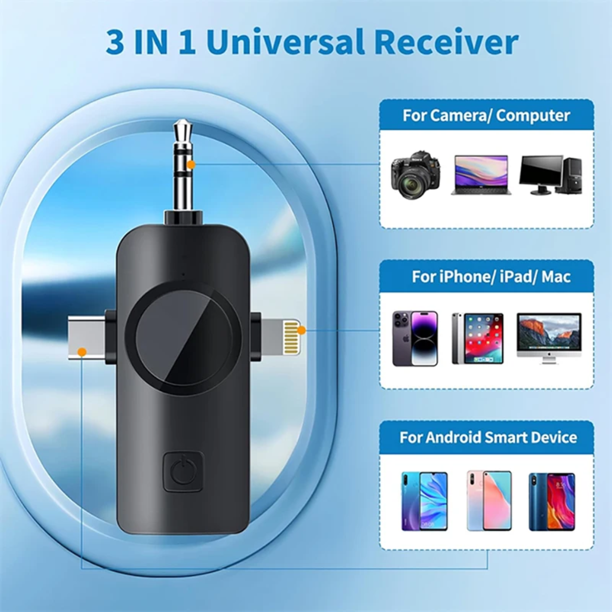 F11-2 Wireless Microphone Dual TX, Vlog Mic for iPhone/Android and Cameras
