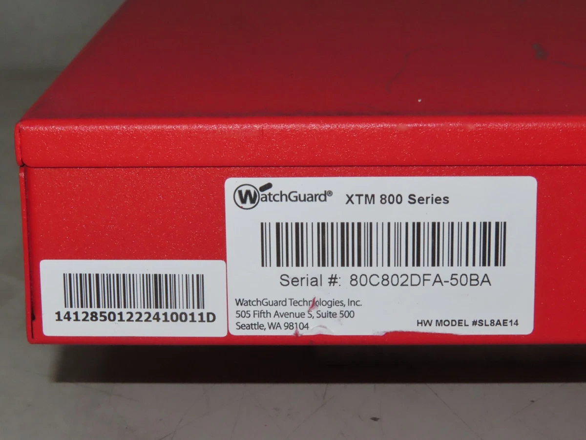 WatchGuard XTM 800 Series SL8AE14 Netwwork Security Firewall