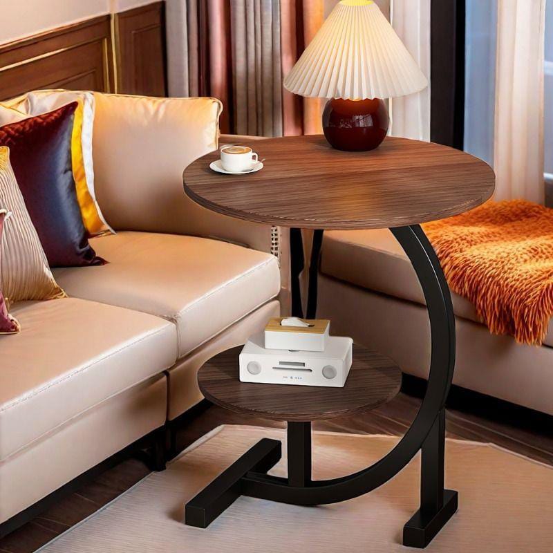 Chic Marble &amp; Metal 2-Tier Side Table | Modern Accent