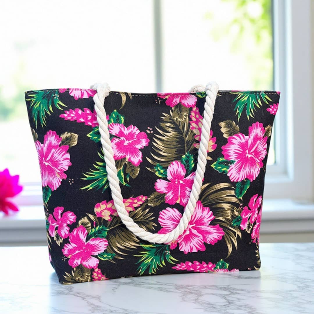 floral feminine Charm tote bag