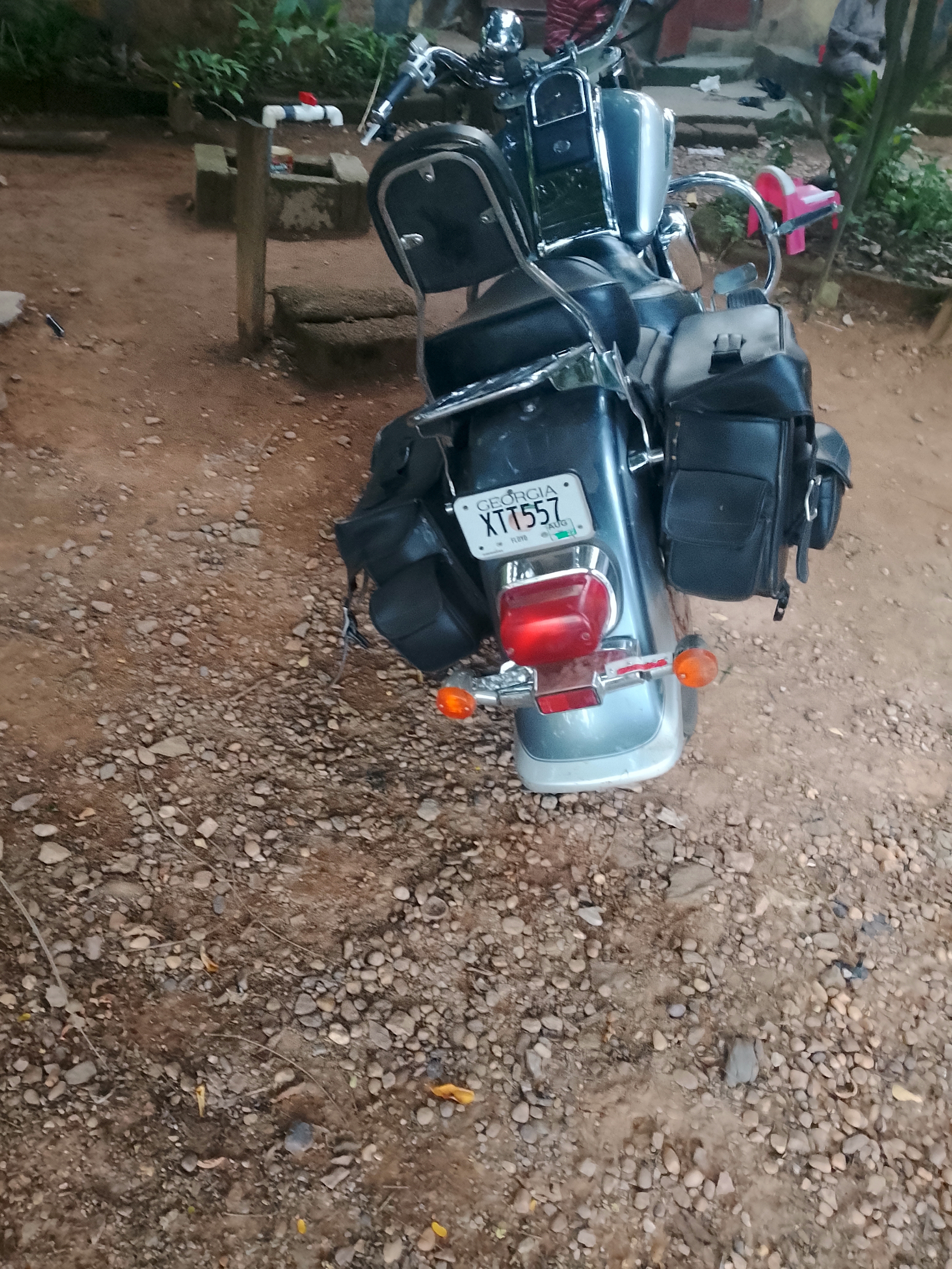 Suzuki Intruder Cruiser Motorcycle with Saddlebags
