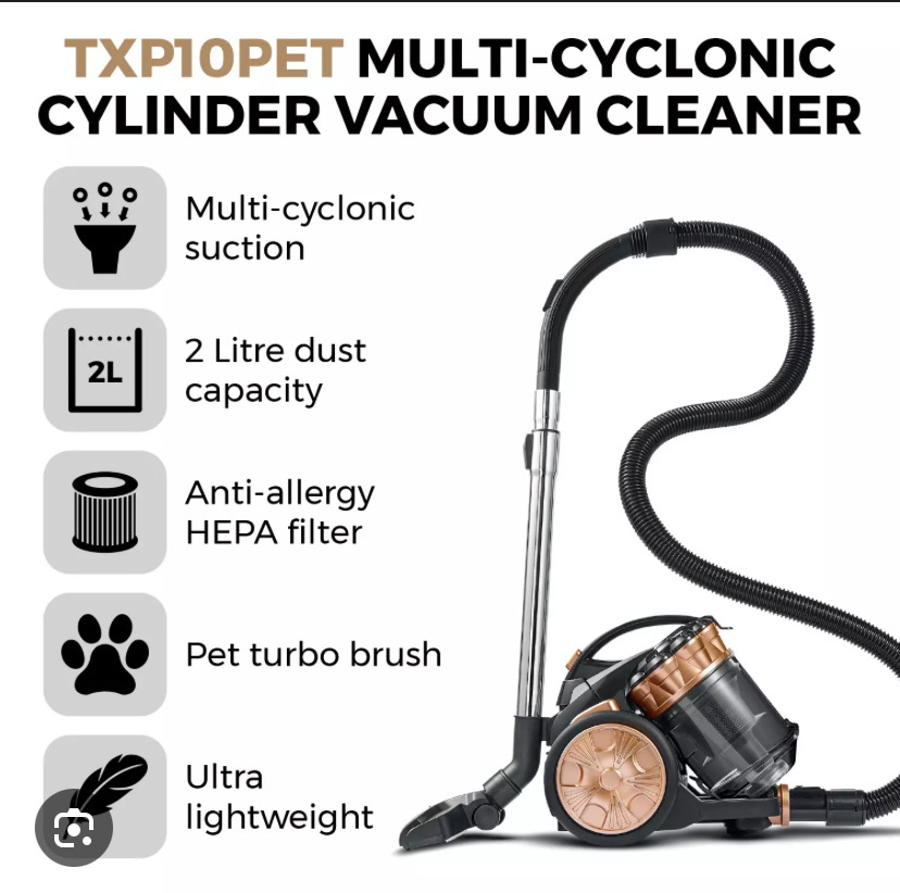 Tower Rxp10pet Multi-cyclonic Cylinder Vacuum Cleaner