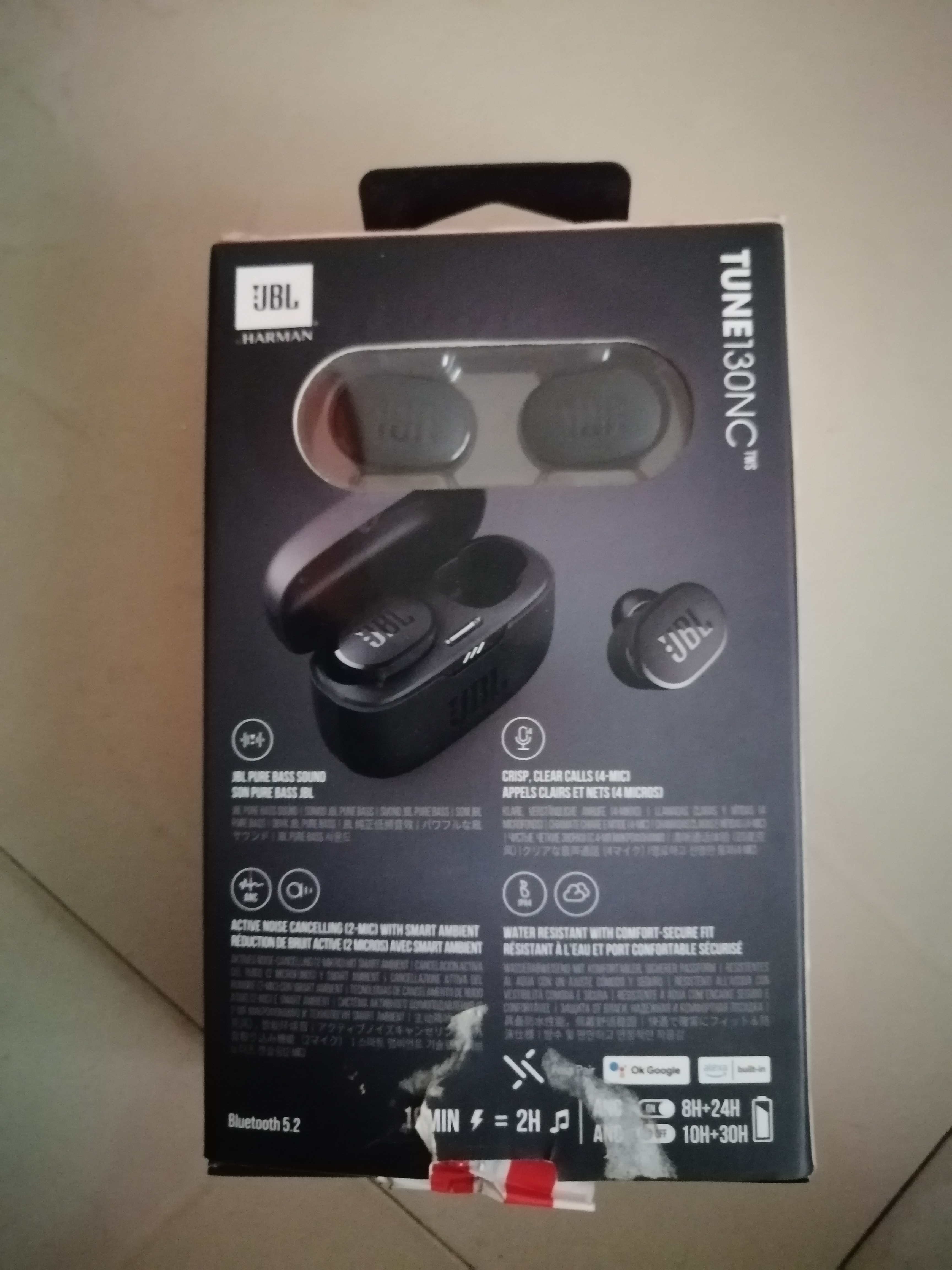 JBL Tune 130NC TWS ANC Earbuds - Pure Bass, 40H Playtime