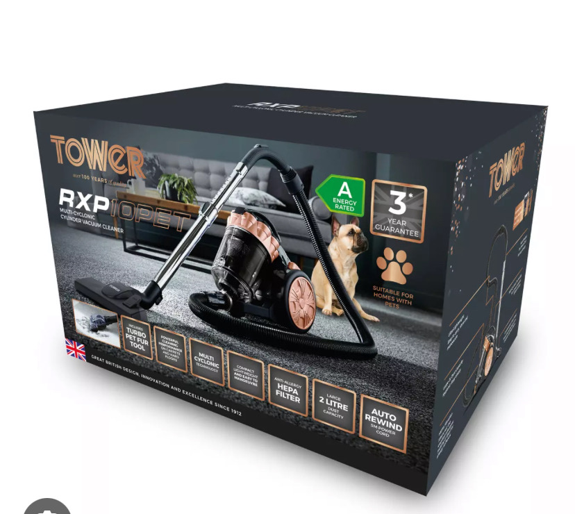 Tower Rxp10pet Multi-cyclonic Cylinder Vacuum Cleaner