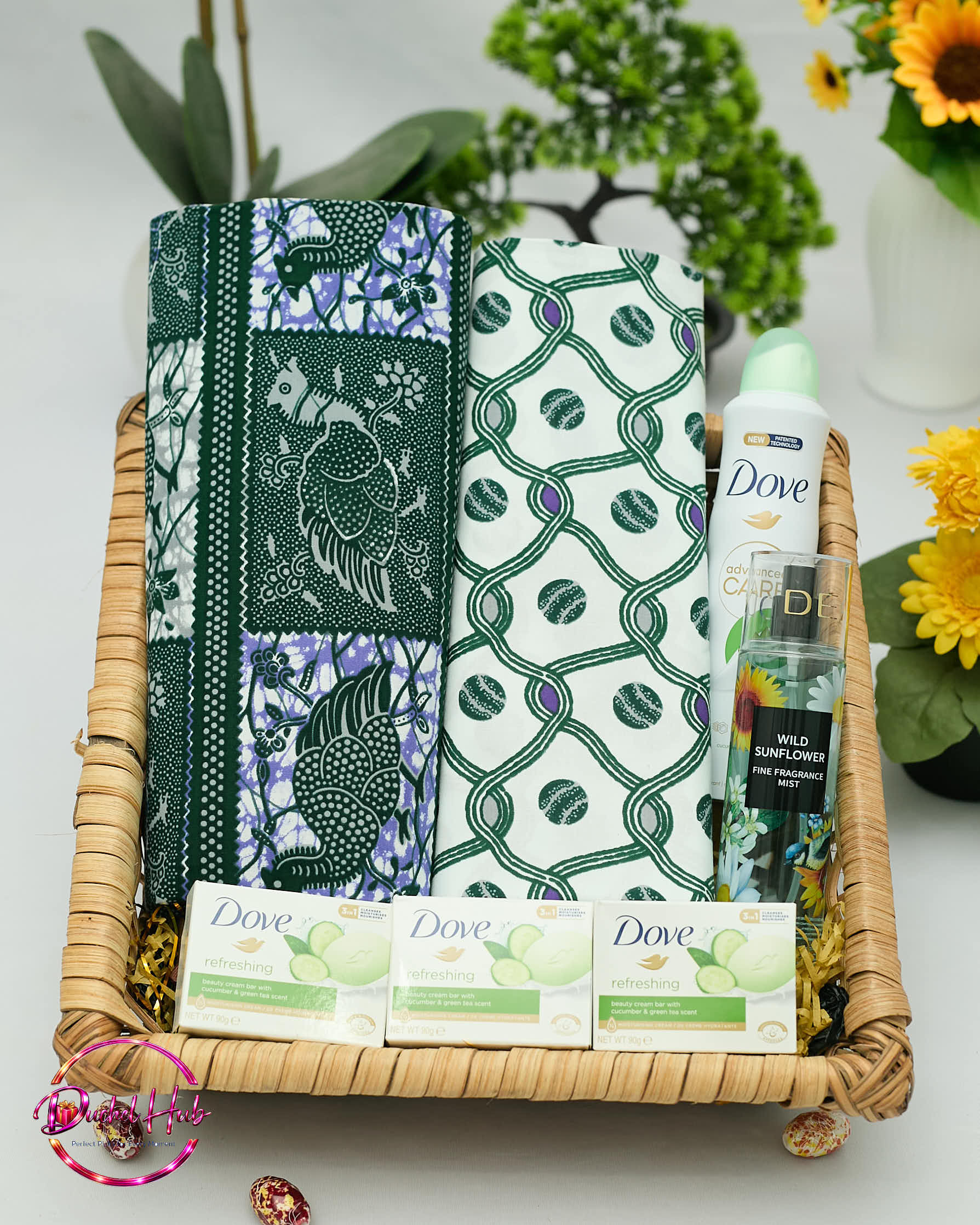 Elegant Ankara Fabric &amp; Pamper Gift Set for Her