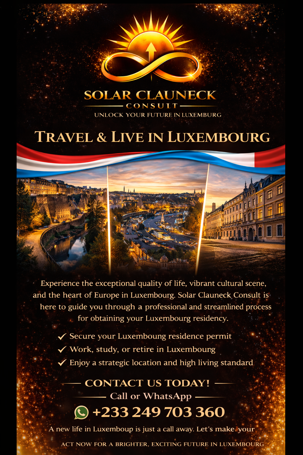 Travel and live in Switzerland or Luxembourg