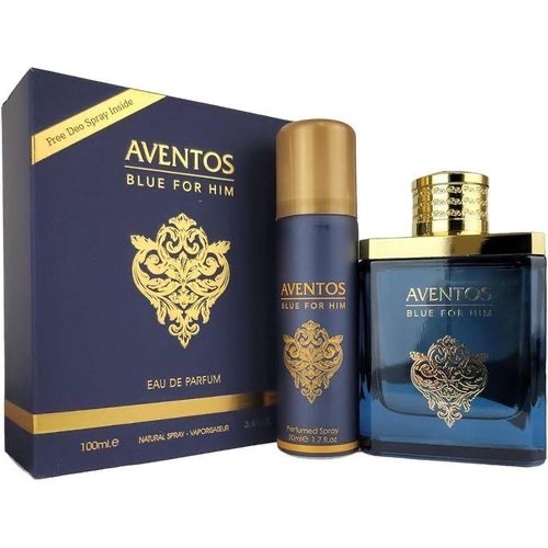 AVENTOS Blue For Him Perfume EDP &amp; Deodorant Gift Set