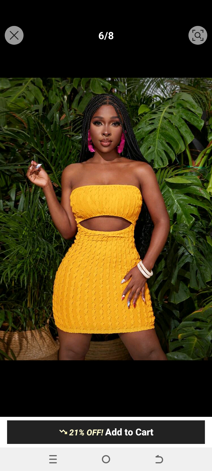 Slaydiva Summer Sexy Music Festival Tubeless Waist Hollow Tight Mini Dress Rose Red Ruffled Fabric Women&#039;s Dress,Pastel Dresses For Women