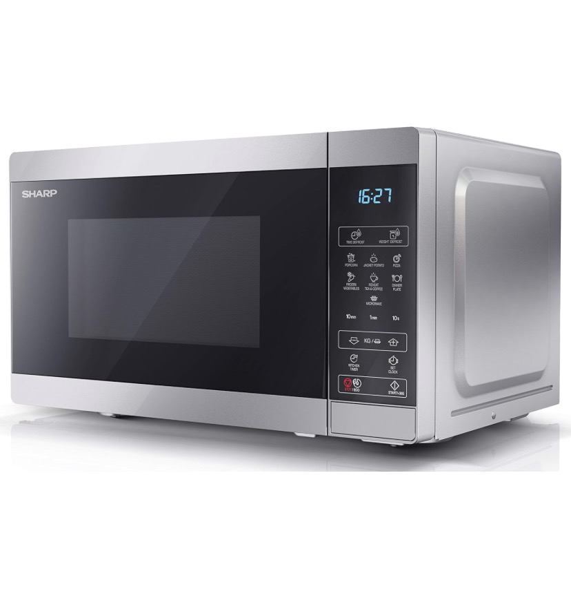 Sharp Yc-Ms02u-S Compact 20 Litre 800w Digital Microwave
