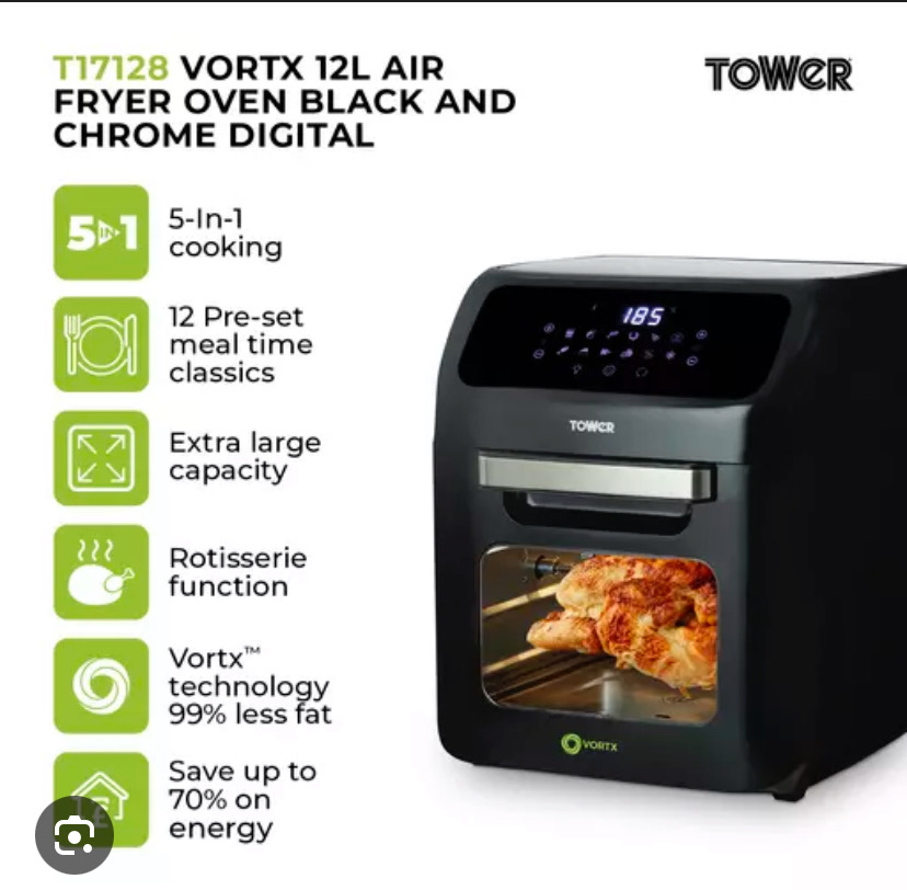 Tower 12 Litre 5-in-1 Digital Air Fryer Oven