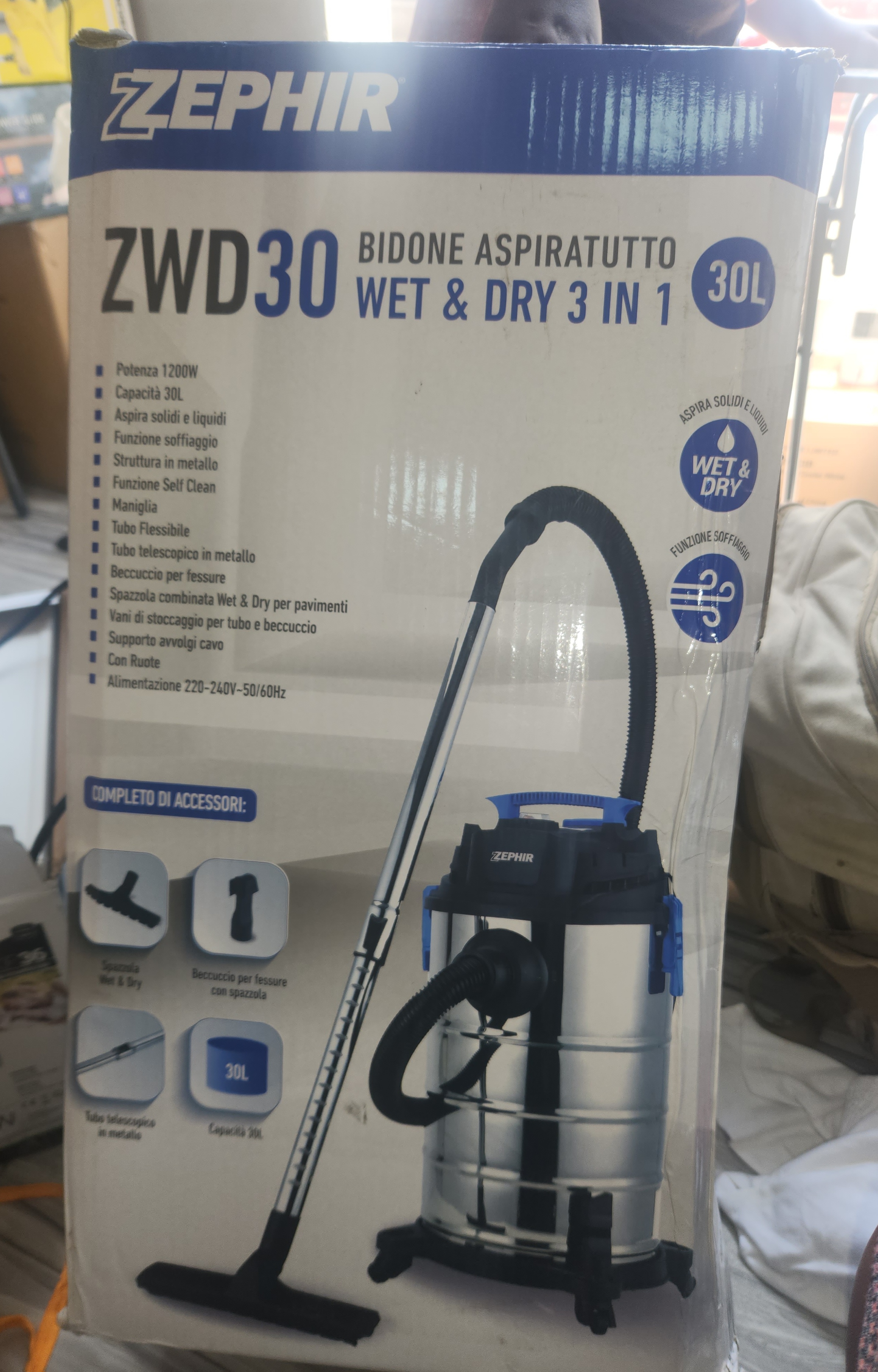 30liters Zephir wet &amp;dry vacuum cleaner