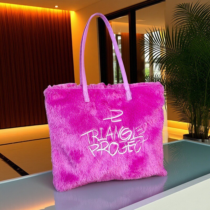 Fluffy Pink “Triangle Project” Tote Bag - Available in black and pink