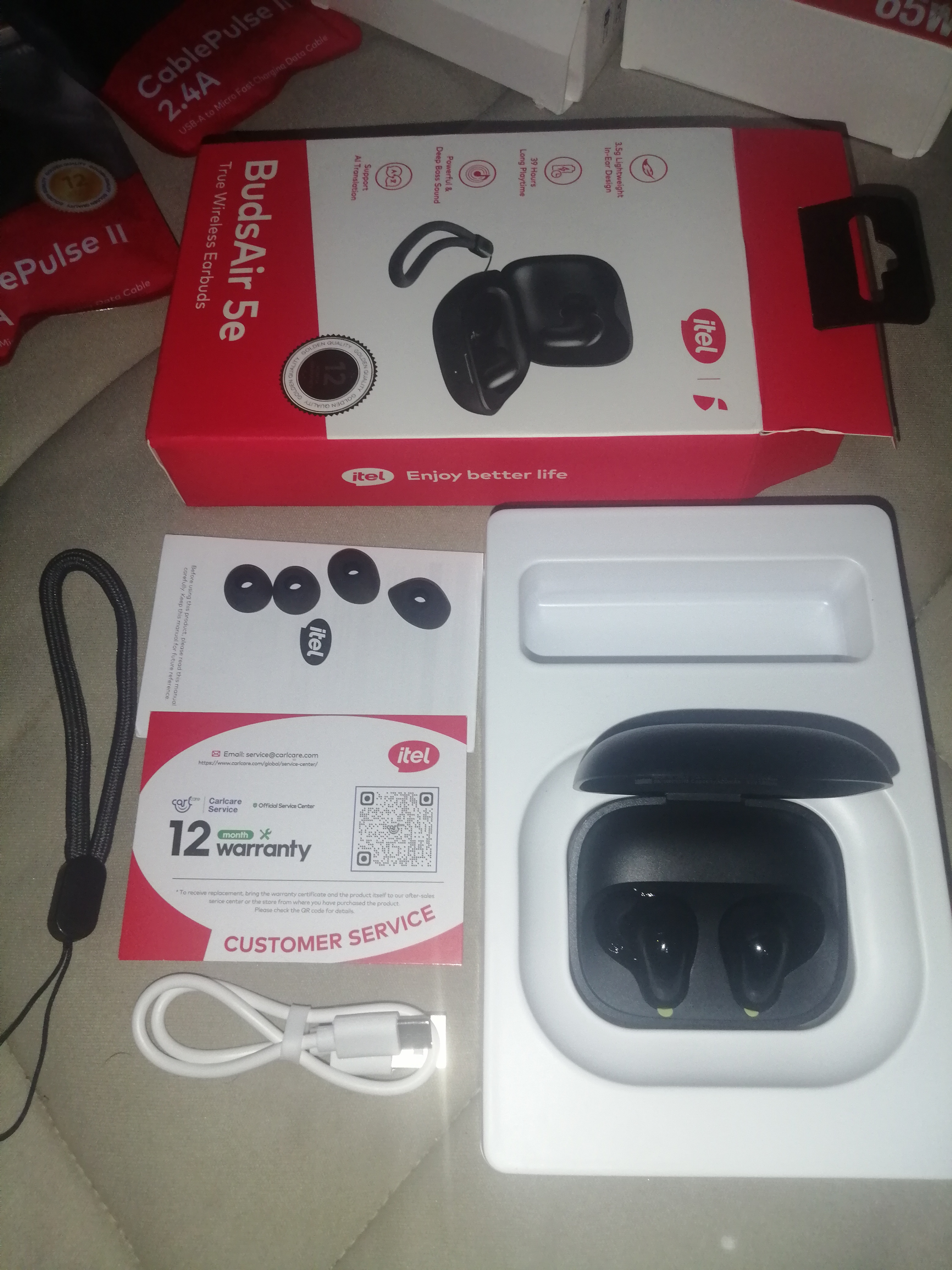 itel BudsAir 5e TWS Earbuds - Deep Bass, 39H Playtime