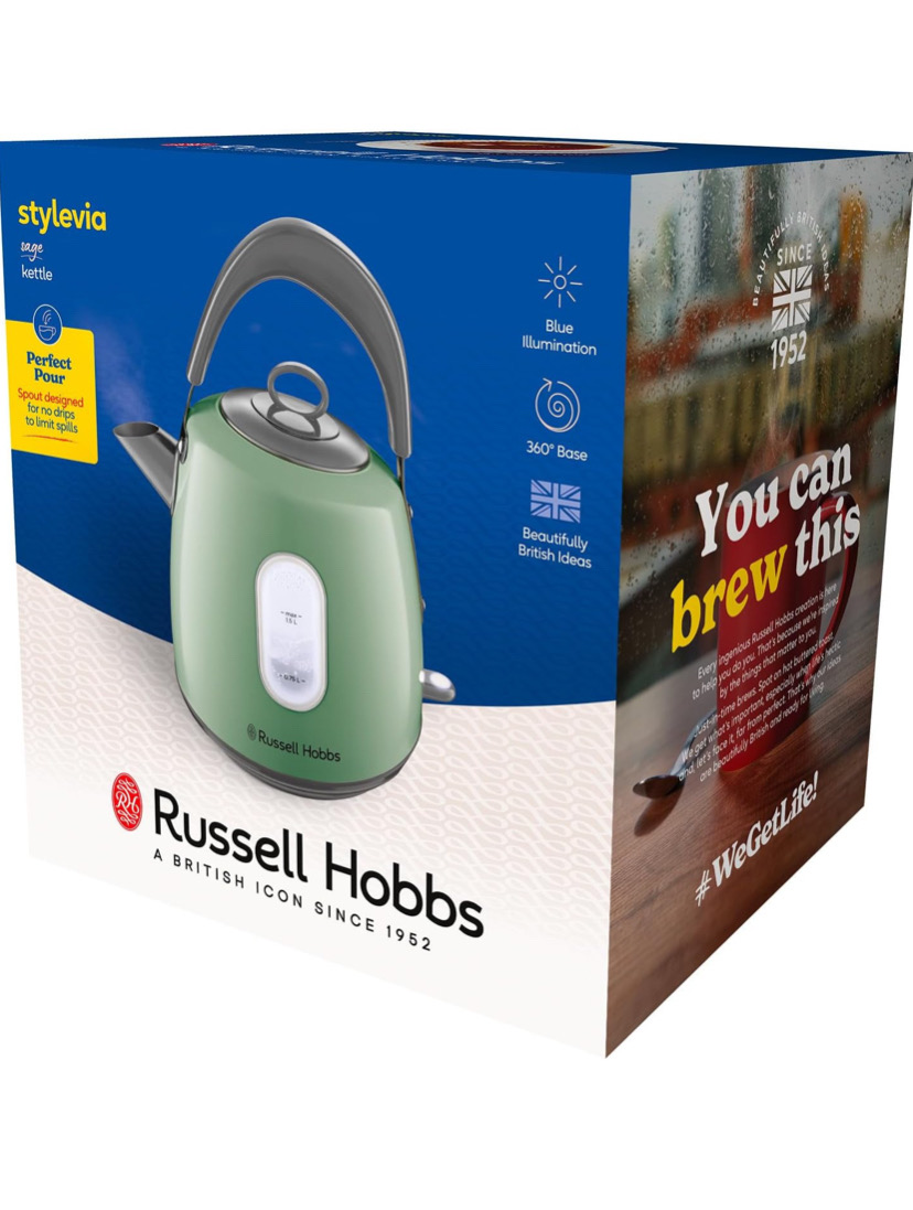 Russell Hobbs Electric Kettle (For Hot Water, Tea or Coffee, 1.5l
