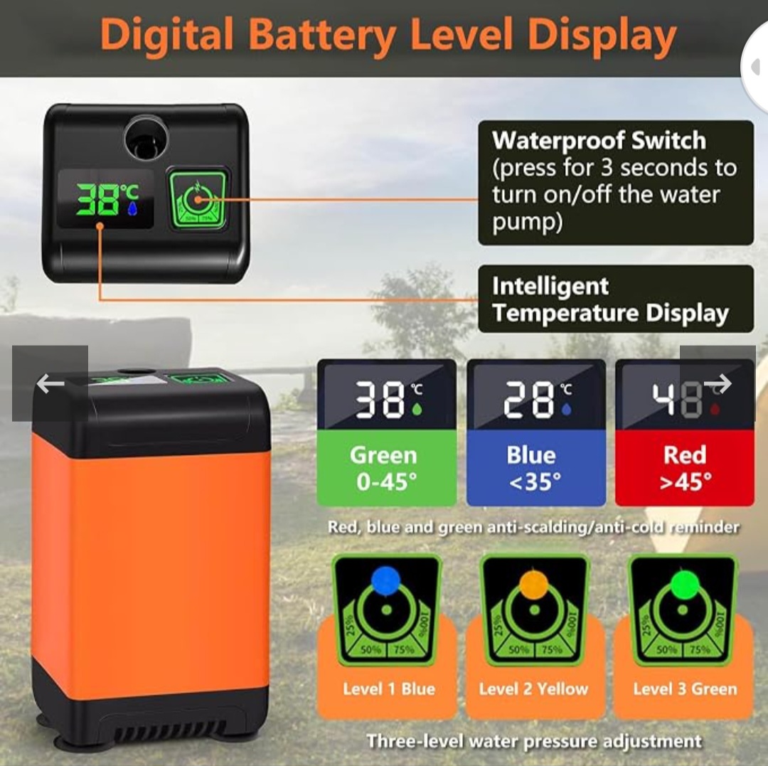 Portable Chargeable Camping Shower