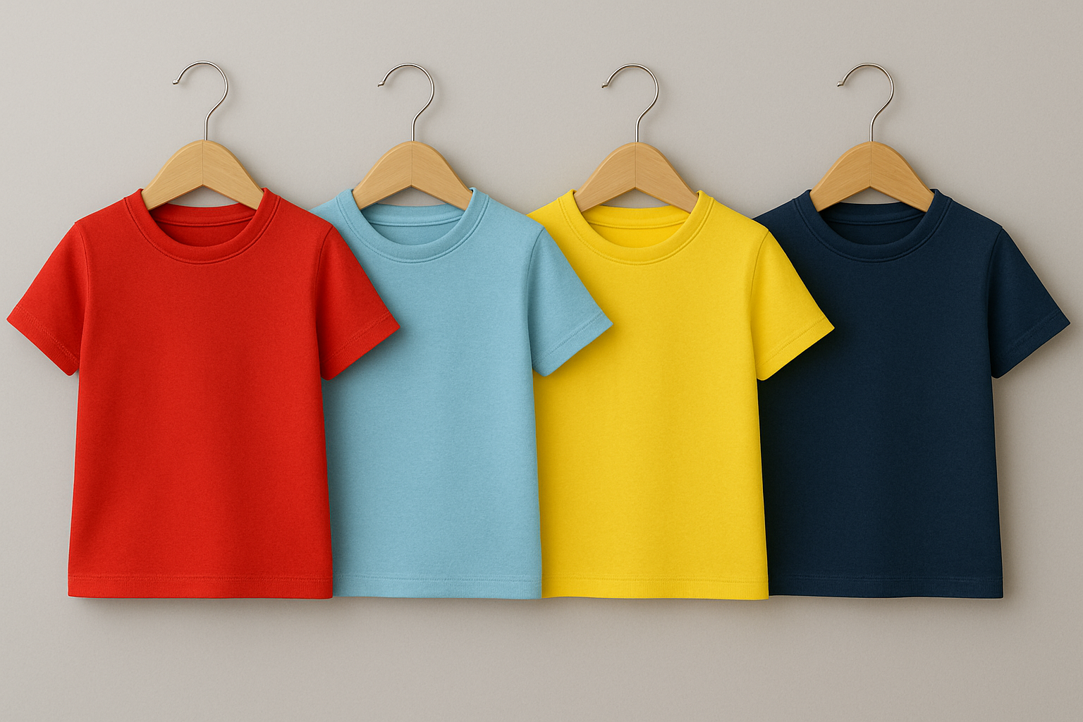 Kids T-Shirts, Solid Colour