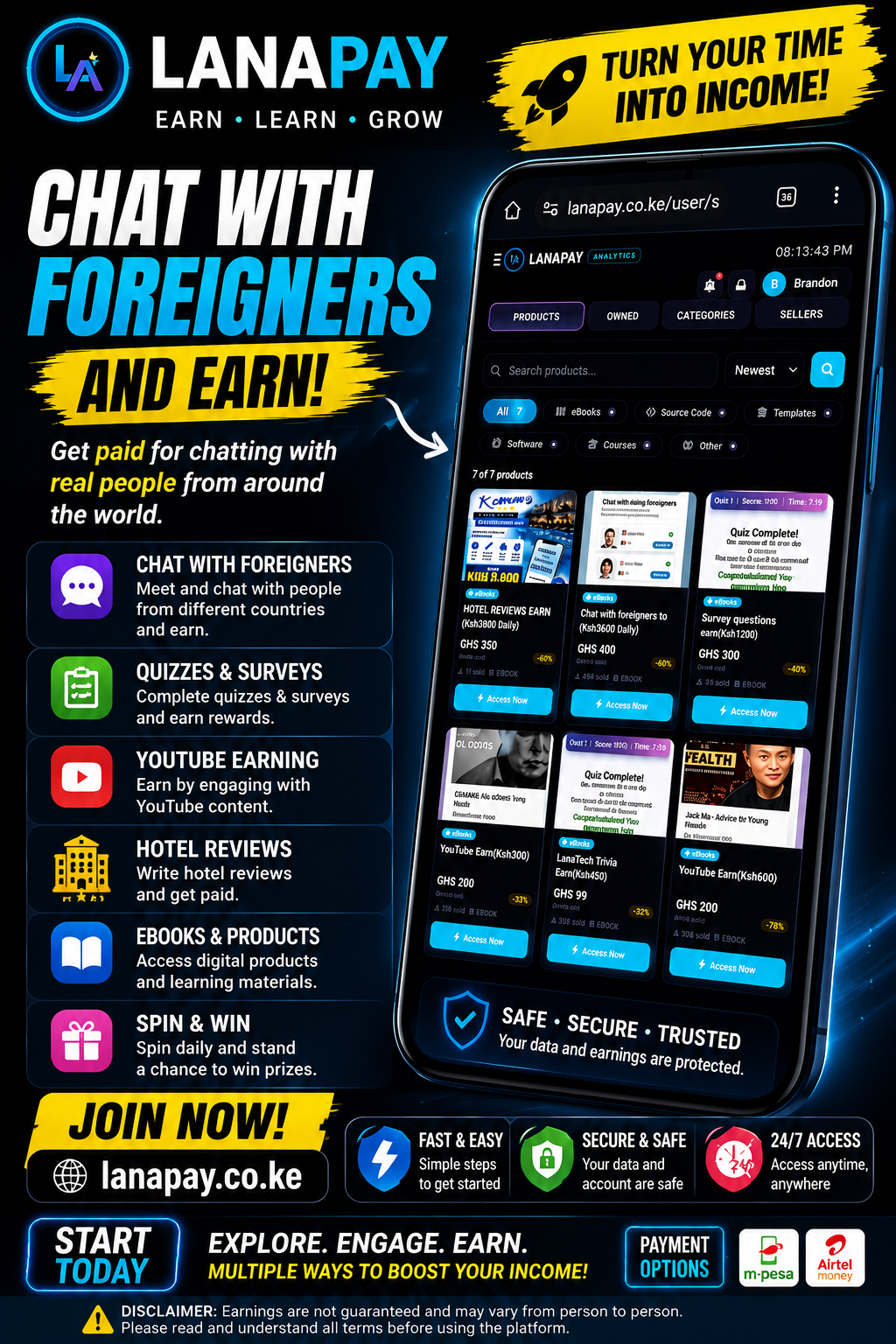 chat with foreigners and earn money