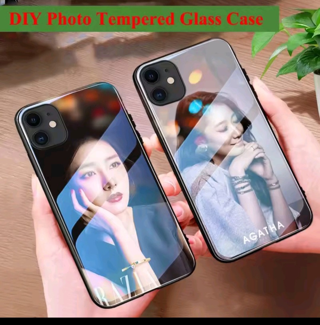 DIY Custom Photo Tempered Glass iPhone Case